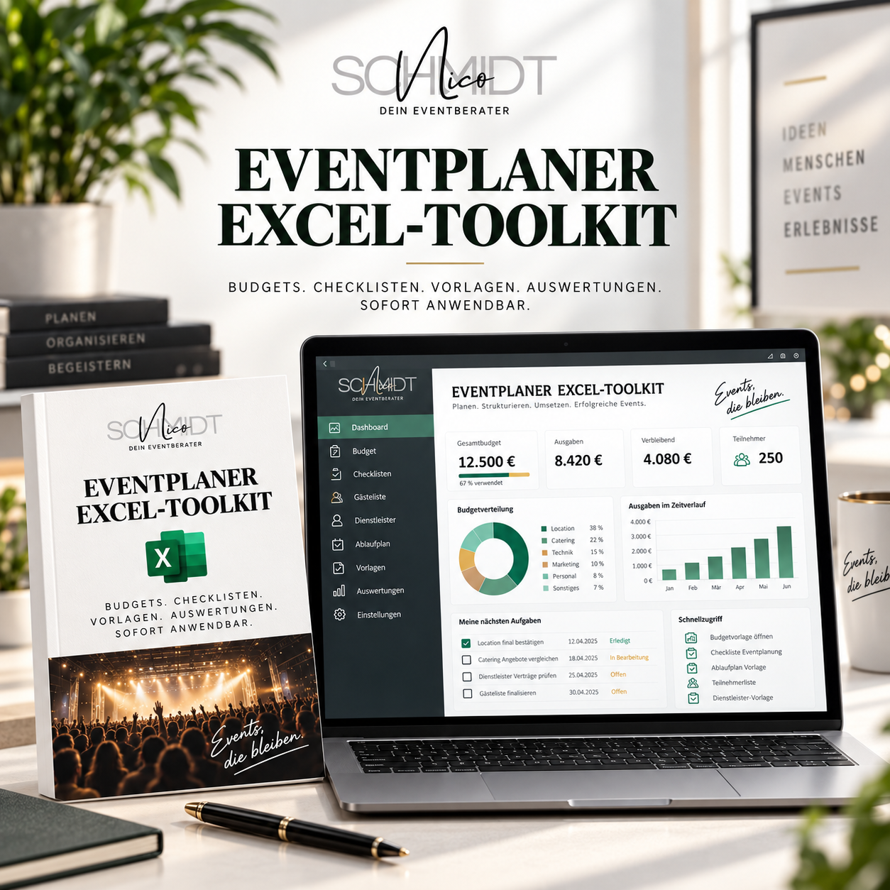 EVENTPLANER Excel-Toolkit – Produktansicht